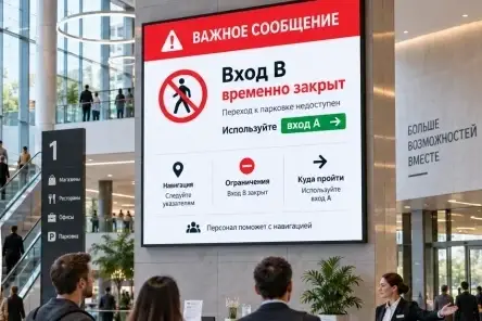 LED-экран и экстренные сообщения: как объекту быстро предупреждать посетителей о важных изменениях